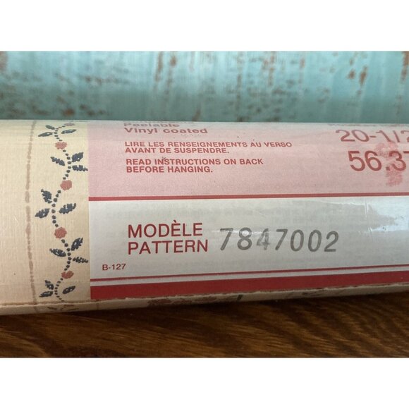 Vintage 80s Collins & Aikman Wallcovering Rolls Apple Basket Wallpaper 7847002 - Picture 4 of 7